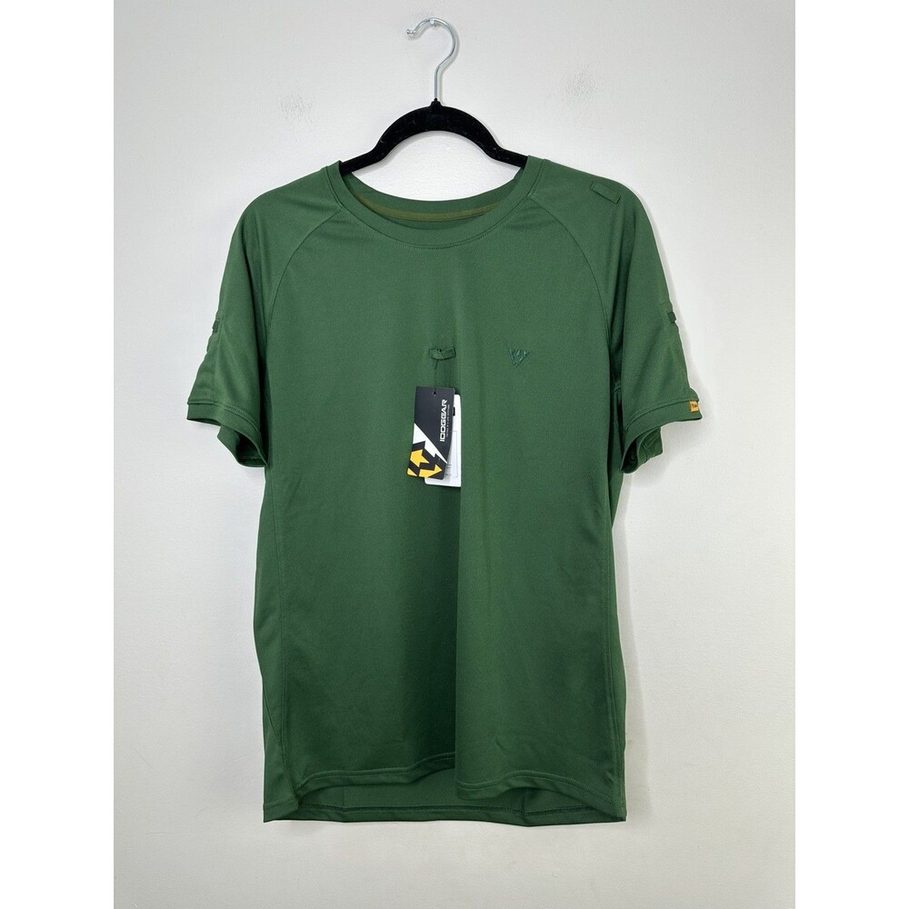 IDOGEAR Tactical T-shirt Men's Medium Green Short Sleeve Outdoor Utility NWT